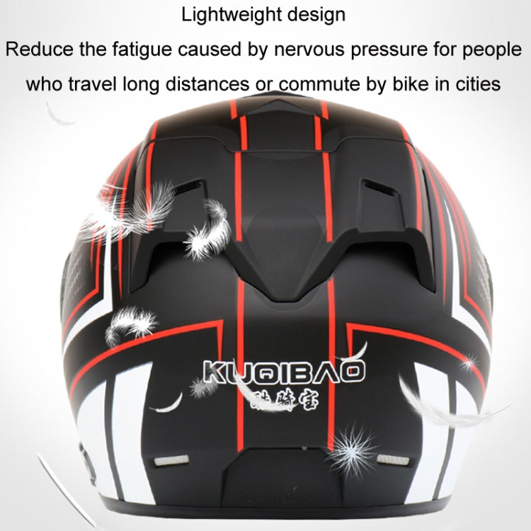 KUQIBAO Motorcycle Smart Bluetooth Sun Protection Double Lens Safety Helmet, Size: L(Matte Black) - Helmets by KUQIBAO | Online Shopping UK | buy2fix