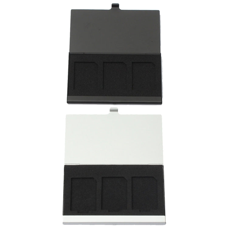 3SD Aluminum Alloy Memory Card Case Card Box Holders(Black) - Card Case by buy2fix | Online Shopping UK | buy2fix