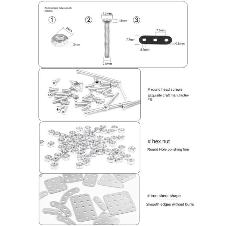 ZBToys 815pcs High Difficulty Metal Model Assembled Intelligence Hand Assembled Screwdriver Gear Transmission Mechanical Blocks - Building Blocks by ZBToys | Online Shopping UK | buy2fix