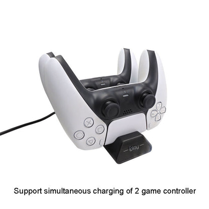 iplay HBP-263 For PS5 Handle Dual Seat Charging Support(Black) - Charger & Power by iplay | Online Shopping UK | buy2fix