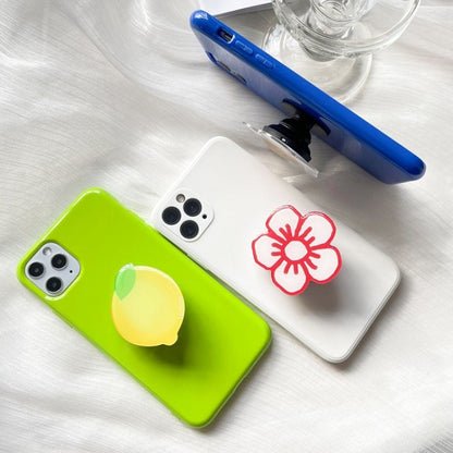 5pcs Sunflower Drip Glue Airbag Mobile Phone Holder(Purple Flower) - Ring Holder by buy2fix | Online Shopping UK | buy2fix