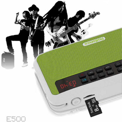 Rolton E500 Bluetooth Speaker 2.1-Channel Built-In Microphone Supports FM Radio(Green) - Mini Speaker by Rolton | Online Shopping UK | buy2fix