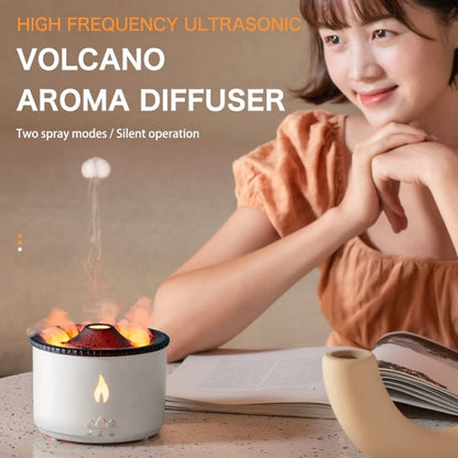 Volcanic Essential Oil Aroma Diffuser Ultrasonic Air Humidifier, Model: Two-color Remote Control(UK Plug) - Air Purifiers & Accessories by buy2fix | Online Shopping UK | buy2fix