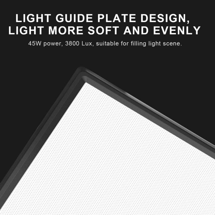 Pixel P50 Dual Color Temperature Flat Panel Fill Light 45W Soft Outdoor Shooting Fill Light For Straight Photography(Lamp+AU Plug Adapter) -  by Pixel | Online Shopping UK | buy2fix