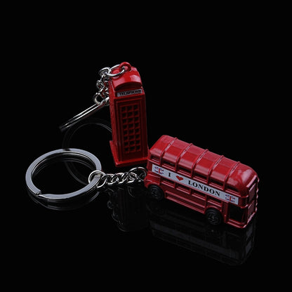 2pcs Mailbox Off-Road Vehicle Key Chain UK Tourism Souvenir Gift, Style: Bus - Key Rings by buy2fix | Online Shopping UK | buy2fix