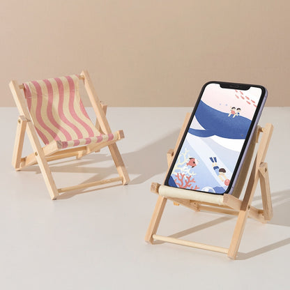 Wooden Craft Mini Desktop Ornament Photography Toys Beach Chair Phone Holder, Style: D - Wooden Props by buy2fix | Online Shopping UK | buy2fix