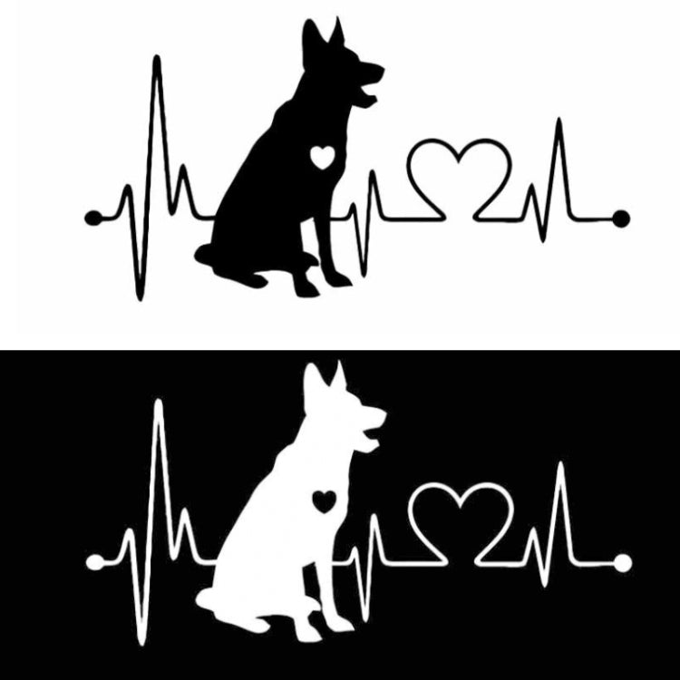 10pcs German Shepherd Cartoon Animal Car Sticker(Black) - Decorative Sticker by buy2fix | Online Shopping UK | buy2fix