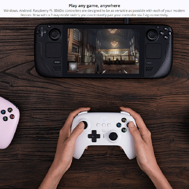 8BitDo Wireless 2.4G Gaming Controller With Charging Dock For PC / Windows 10 / 11 / Steam Deck(Pink) - Other Accessories by 8BitDo | Online Shopping UK | buy2fix