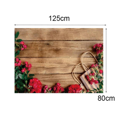 1.25x0.8m Wood Grain Flower Branch Props 3D Simulation Photography Background Cloth, Style: C-4033 - Wood Floor by buy2fix | Online Shopping UK | buy2fix