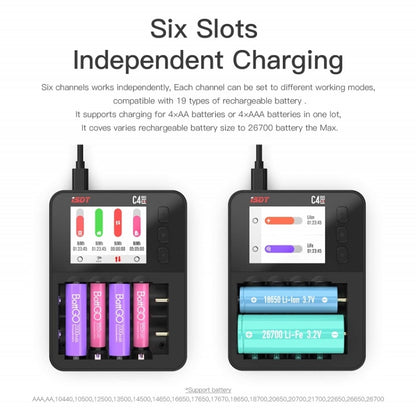 ISDT C4 EVO NiMH/NiCd Cylindrical Lithium Battery Smart Charger(Black) - Charger by ISDT | Online Shopping UK | buy2fix