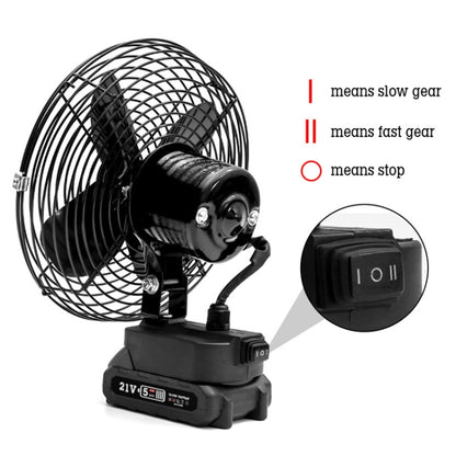 HILDA Portable Powerful Fan Outdoor Hair Dryer, With US Plug Adaptor, Style: 6 inch With 1 Battery(3000mAh) - Electric Fans by HILDA | Online Shopping UK | buy2fix