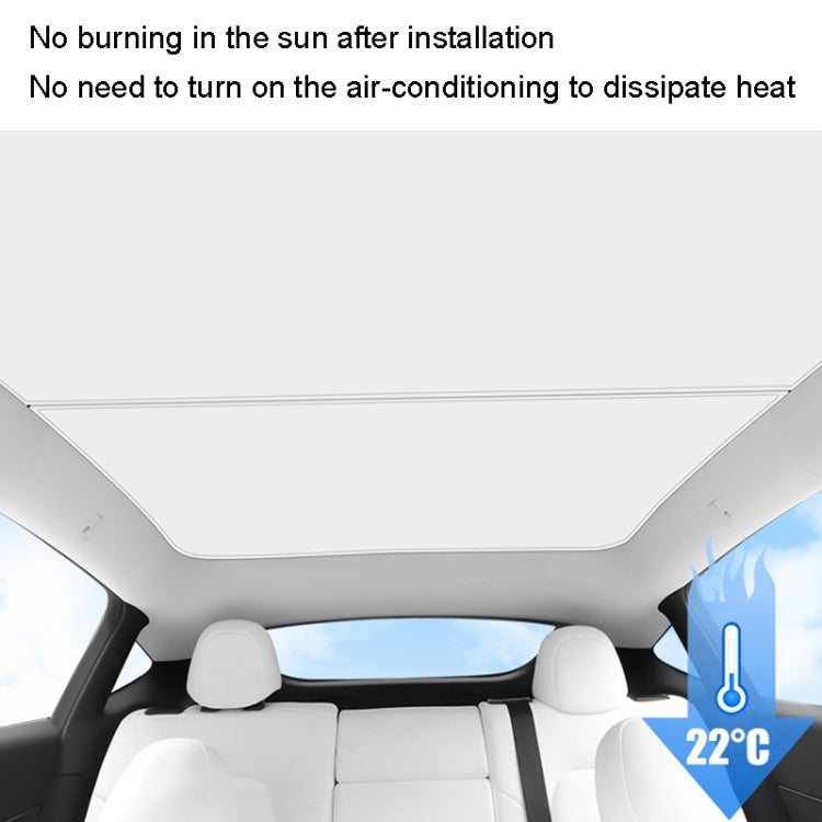 4pcs /Set For Tesla Model Y Ice Crystal Sunshade Car Roof Front And Rear Sunroof Shade(Beige) - Window Foils & Solar Protection by buy2fix | Online Shopping UK | buy2fix