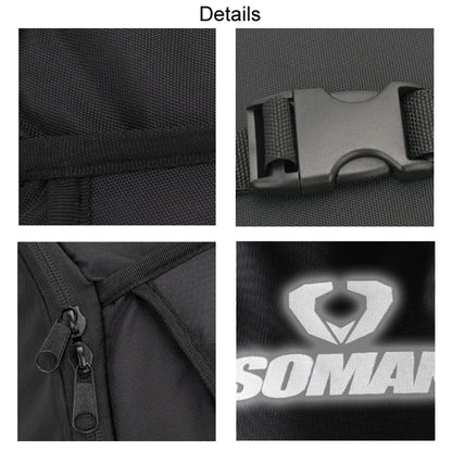 SOMAN Cycling Backpack Waterproof Motorcycle Helmet Bag(Black) - Bags & Luggages by SOMAN | Online Shopping UK | buy2fix