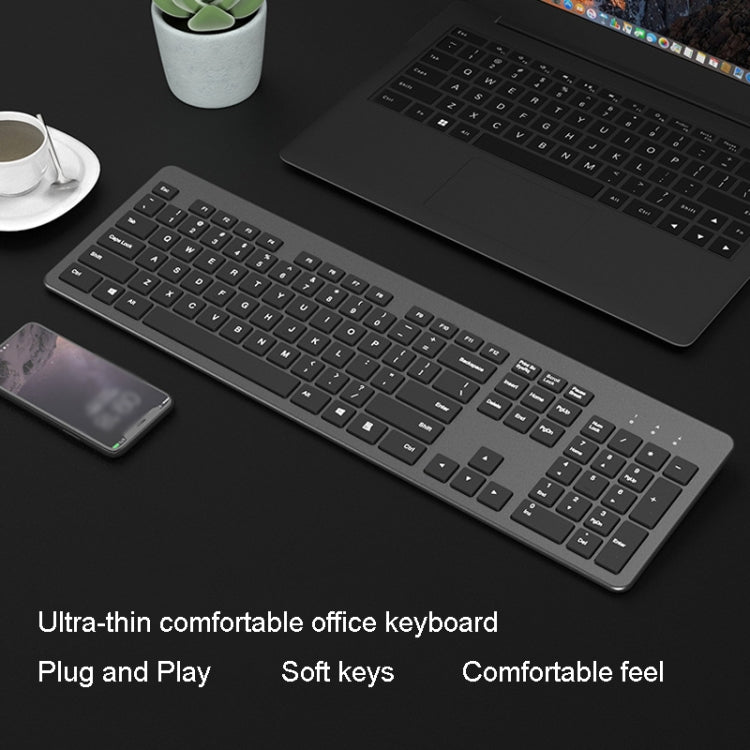 B035 104 Keys Wired Computer Keyboard Lightweight Universal Keypad(Grey) - Wired Keyboard by buy2fix | Online Shopping UK | buy2fix