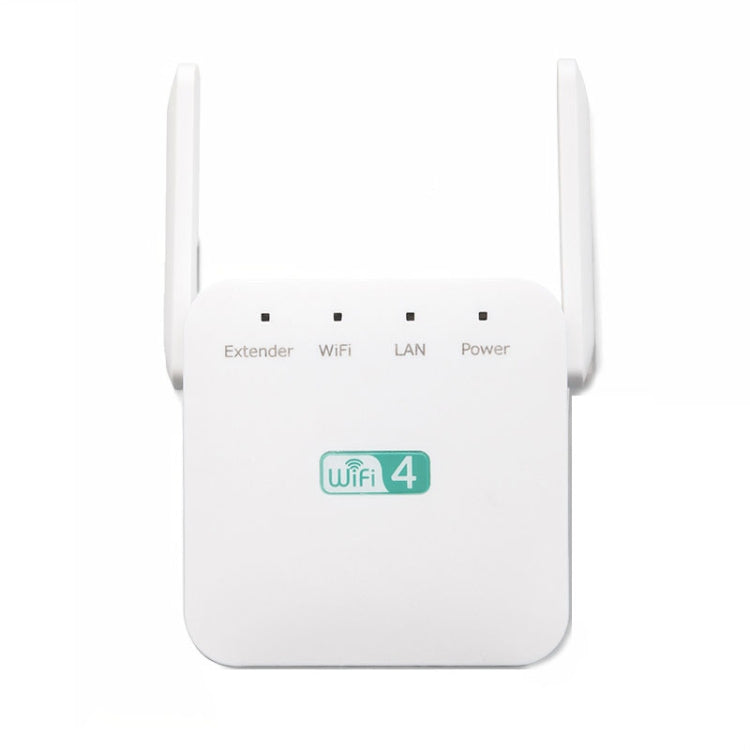 2.4G 300M Wi-Fi Amplifier Long Range WiFi Repeater Wireless Signal Booster UK Plug White - Broadband Amplifiers by buy2fix | Online Shopping UK | buy2fix