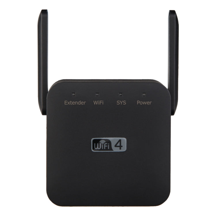 2.4G 300M Wi-Fi Amplifier Long Range WiFi Repeater Wireless Signal Booster UK Plug Black - Broadband Amplifiers by buy2fix | Online Shopping UK | buy2fix