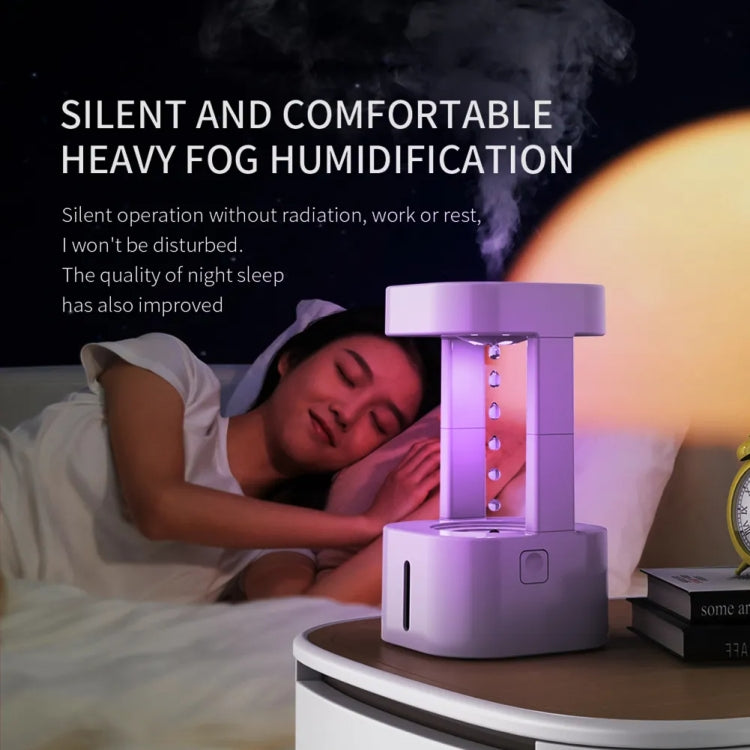 580ml Anti-gravity Humidifier Water Droplet Backflow Atomizer Aromatherapy Machine(Colorful Light) - Air Purifiers & Accessories by buy2fix | Online Shopping UK | buy2fix