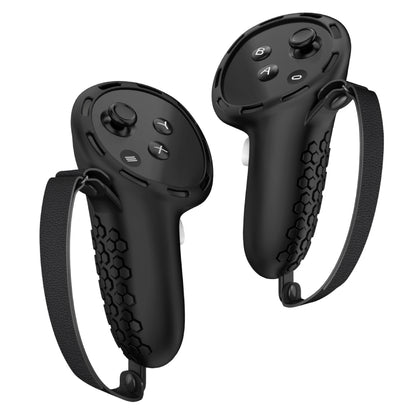 For Oculus/Meta Quest 3 Controller Silicone Anti-Slip Protective Cover VR Accessories(Black) - VR Accessories by buy2fix | Online Shopping UK | buy2fix