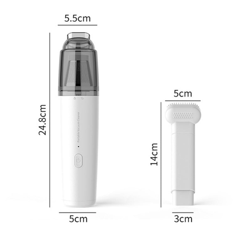 Mini Portable Detachable Wireless Handheld Powerful Car Vacuum Cleaner, Style: Metal Filter (White) - Vacuum Cleaner by buy2fix | Online Shopping UK | buy2fix