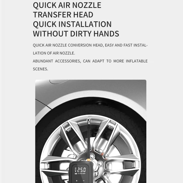 Multifunctional Portable Car Electric Wireless Tire Inflator Pump(Mechanical Button) - Inflatable Pump by buy2fix | Online Shopping UK | buy2fix