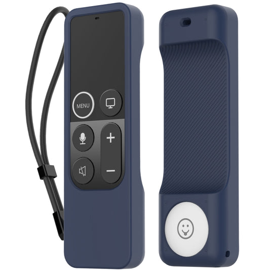 For Apple TV HD / 4K+AirTag AhaStyle PT157 Remote Control Tracker 2 In 1 Silicone Protective Cover(Midnight Blue) - Remote Control Covers by AhaStyle | Online Shopping UK | buy2fix