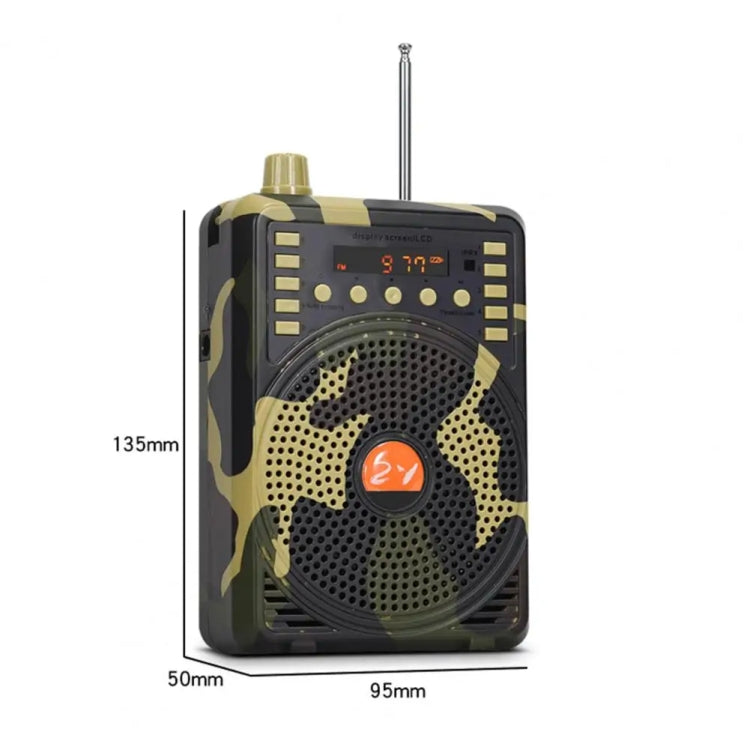 48W Wireless Bluetooth Voice Amplifier with Remote Control Supports USB/TF Card Playback UK Plug(Camouflage) - Midrange Speaker & Frequency Divider by buy2fix | Online Shopping UK | buy2fix