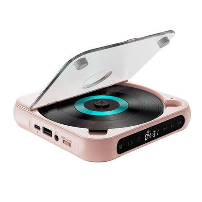 Kecag KC-918 Bluetooth CD Player Rechargeable Touchscreen Headphone Small Music Walkman(Pink) - DVD & LCD Player by Kecag | Online Shopping UK | buy2fix