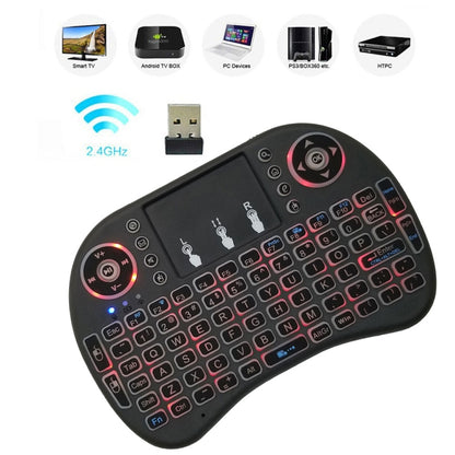 Support Language: English i8 Air Mouse Wireless Backlight Keyboard with Touchpad for Android TV Box & Smart TV & PC Tablet & Xbox360 & PS3 & HTPC/IPTV - MINI PC Accessories & Gadgets by buy2fix | Online Shopping UK | buy2fix