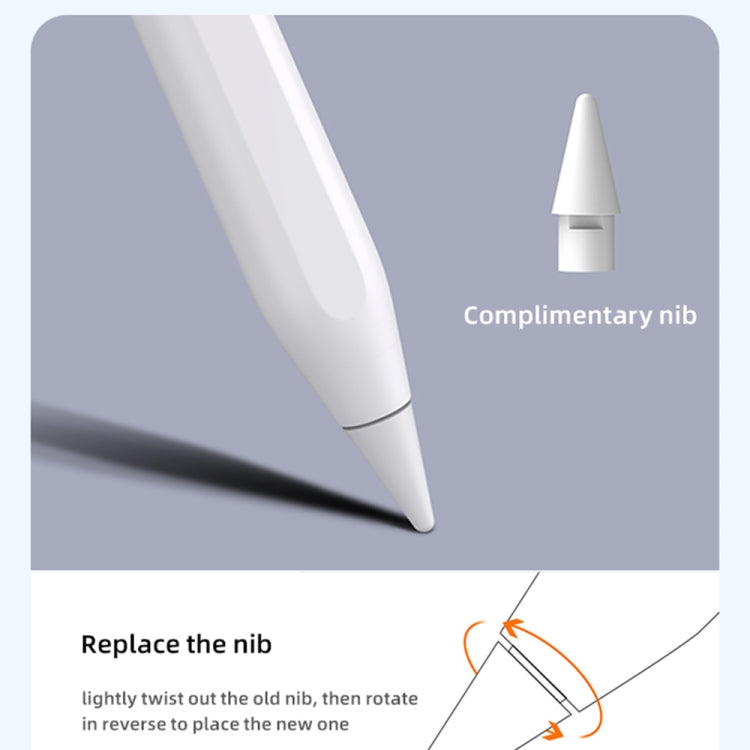 USAMS US-ZB254 Magnetic Wireless Charging Capacitive Stylus Pen (White) - Pencil Accessories by USAMS | Online Shopping UK | buy2fix