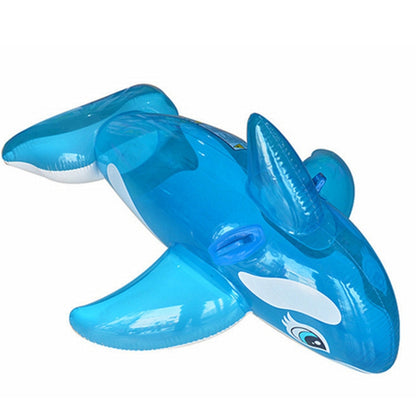 Summer Water Fun Inflatable Blue Whale Shaped Pool Ride-on Swimming Ring Floats, Size: 151*117cm - Swimming Rings by buy2fix | Online Shopping UK | buy2fix