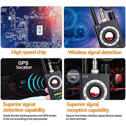 K18 Anti-sneak Sneak Shot Wireless GPS Detector Wireless Signal Detector - Security by buy2fix | Online Shopping UK | buy2fix