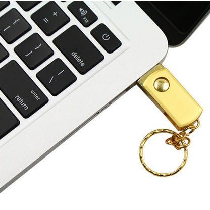 MicroDrive 8GB USB 2.0 Creative Personality Metal U Disk with Keychain (Gold) - USB Flash Drives by MicroDrive | Online Shopping UK | buy2fix