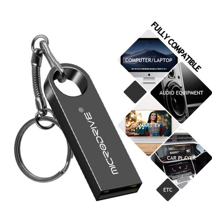 MicroDrive 128GB USB 2.0 Metal Waterproof High Speed U Disk(Black) - Computer & Networking by MicroDrive | Online Shopping UK | buy2fix