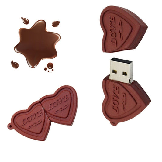MicroDrive 16GB USB 2.0 Creative Heart Chocolate U Disk - USB Flash Drives by MicroDrive | Online Shopping UK | buy2fix